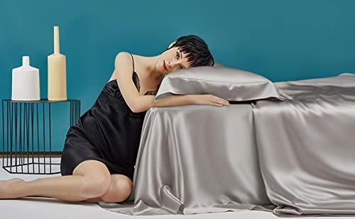 Bedding Sense Silk Satin Sheet Set 4pc Sheet with 12 Deep Pocket,One Silk Satin Travel Sheet Free - Extra Soft - Breathable & Cooling - Wrinkle Free - Comfy- Bed Sheets -(King Ivory)