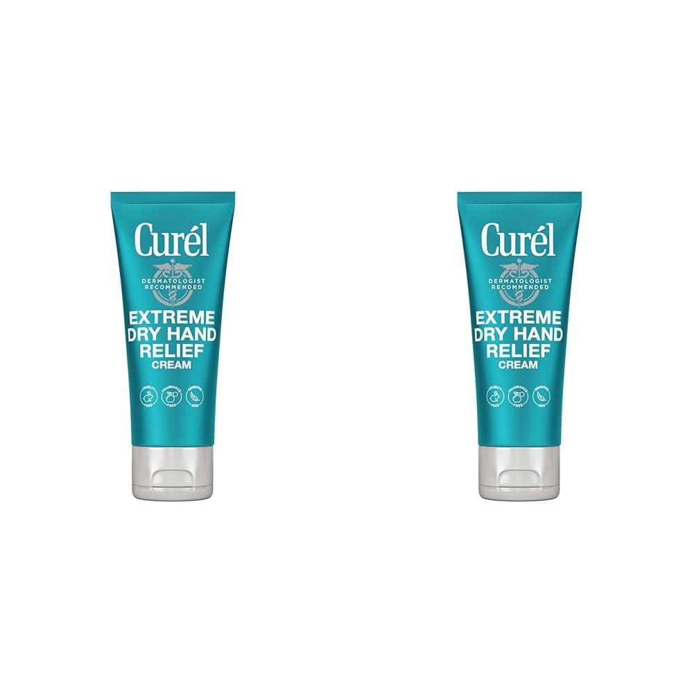 Curel Curel Extreme Dry Hand Dryness Relief, Travel Size Hand Cream, Easily Absorbed for Long-Lasting Relief after Washing Hands, with Eucalyptus Extract, 3 Ounces (Pack of 2)