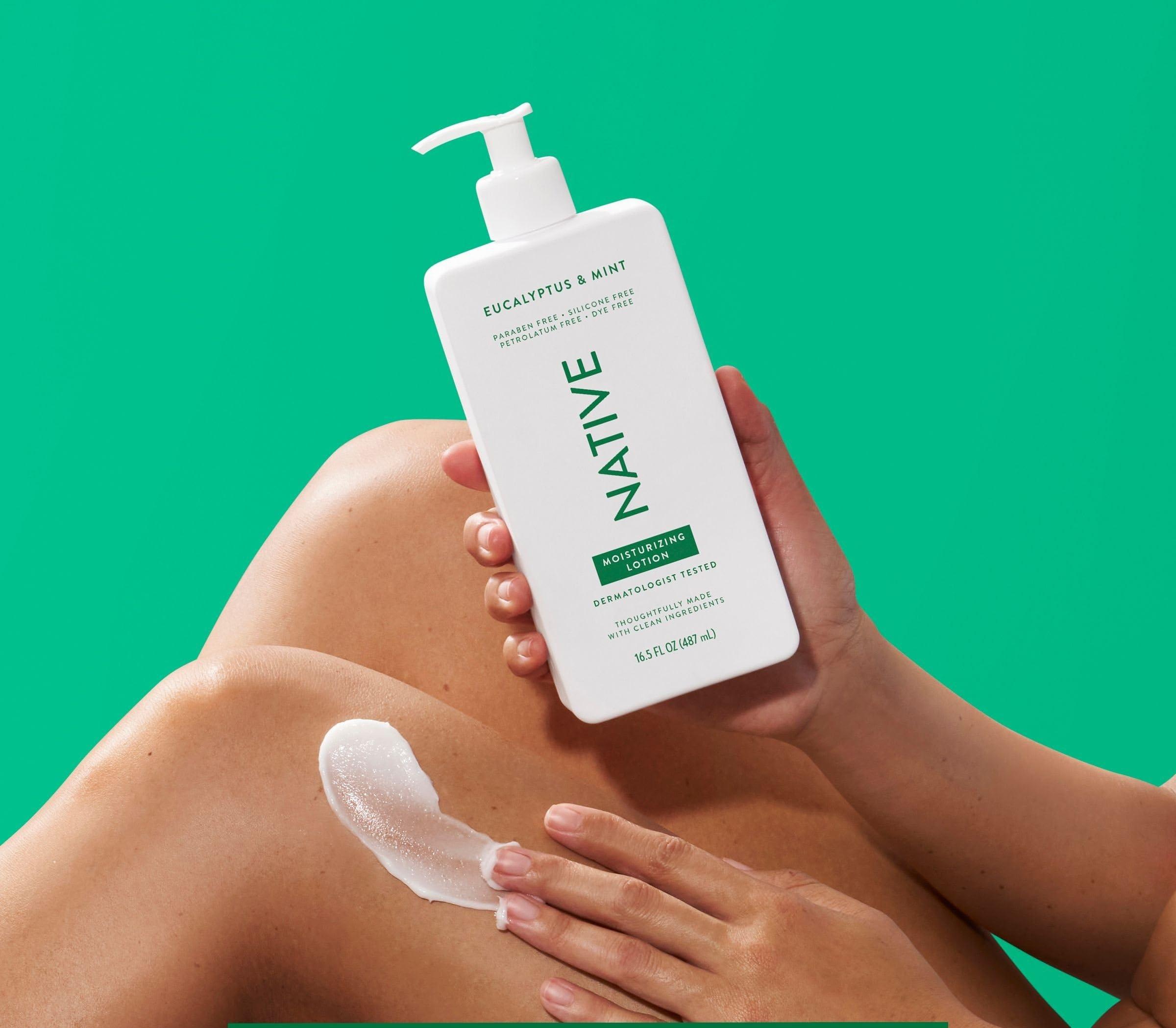 Native Native Body Lotion Contains Naturally Derived Plant-Based Moisturizers for Women and Men | Restores Dry Skin, Eucalyptus & Mint, 16.5 fl oz