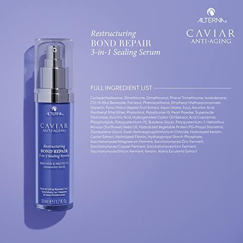 Alterna Haircare Alterna Caviar Anti-Aging Restructuring Bond Repair 3-in-1 Sealing Serum, Rebonds & Protects Damaged Hair,1.7 Fl Oz (Pack of 1)