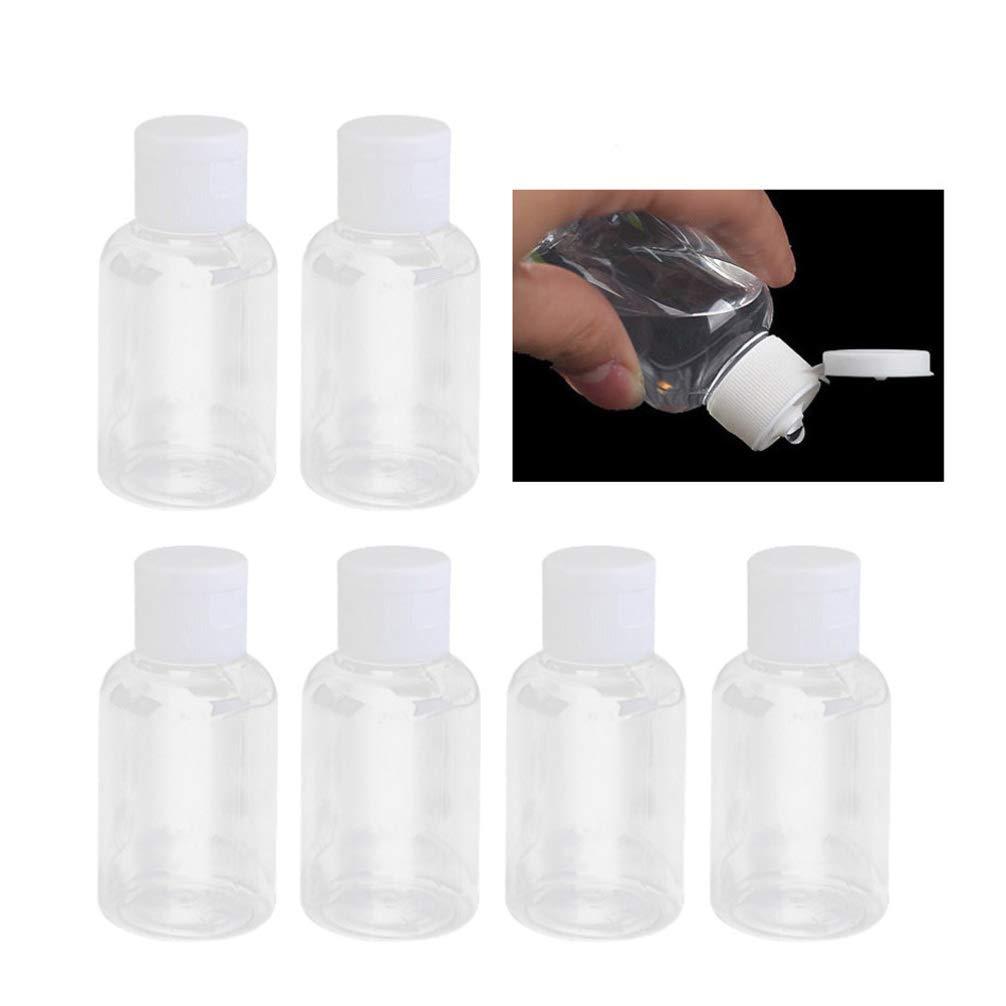 Beaupretty 20pcs 50ml Plastic Squeeze Bottles Mini Sample Bottles Empty Storage Containers Leak Free Caps for Water Shampoo Liquid