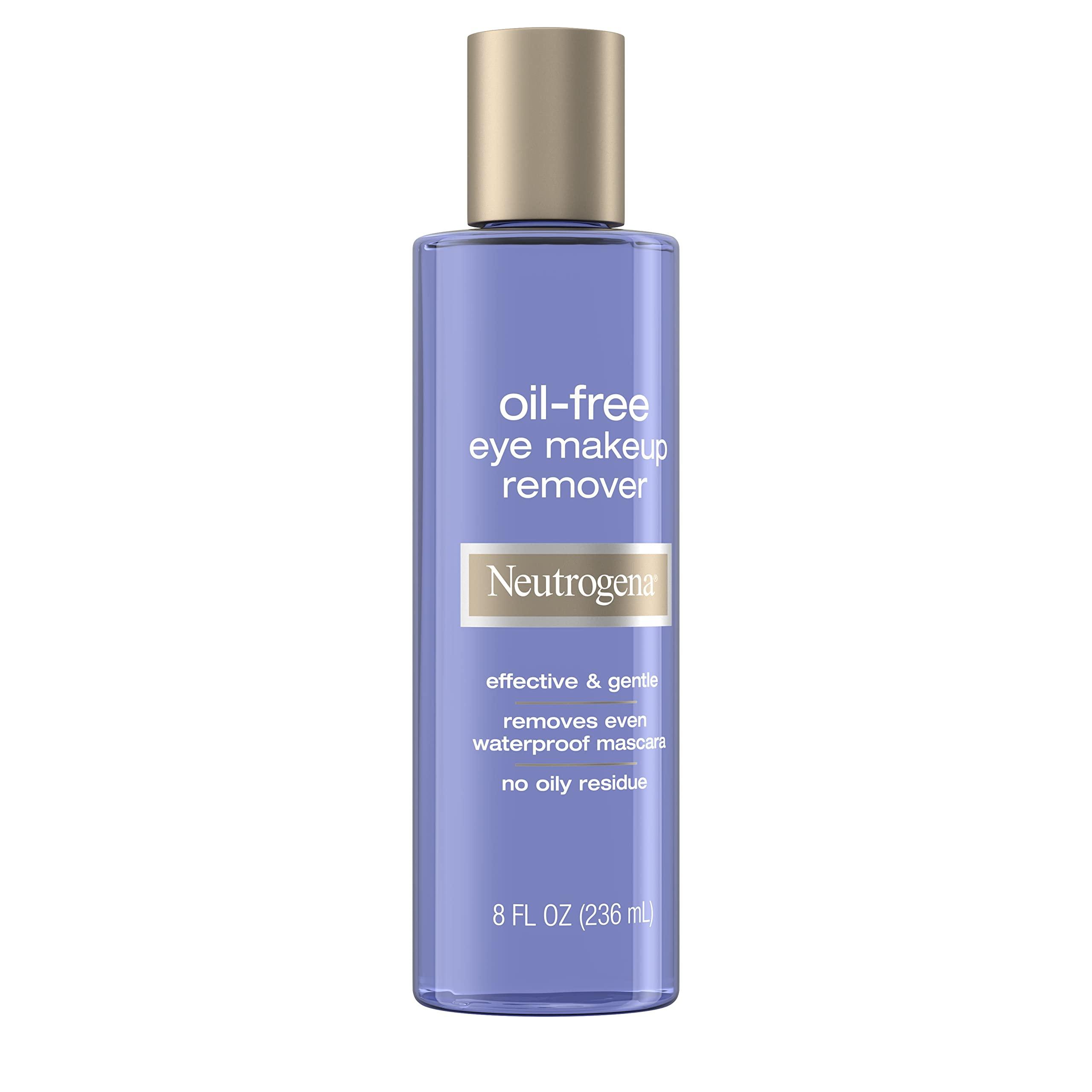 Neutrogena Neutrogena Gentle Oil-Free Eye Makeup Remover & Cleanser for Sensitive Eyes, Non-Greasy Makeup Remover, Removes Waterproof Mascara, Dermatologist & Ophthalmologist Tested, 8.0 fl. oz (Pack of 2)