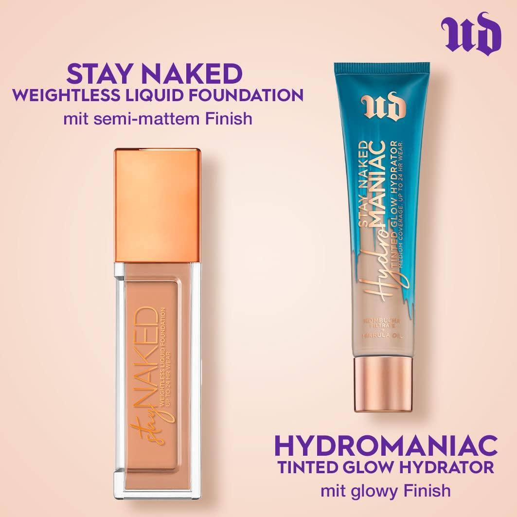 URBAN DECAY Urban Decay Hydromaniac Dewy Foundation (51 Medium Neutral) Hydrating Tinted Moisturizer for Dry Skin, Buildable Medium Coverage, Non-comedogenic, Vegan, Cruelty-free