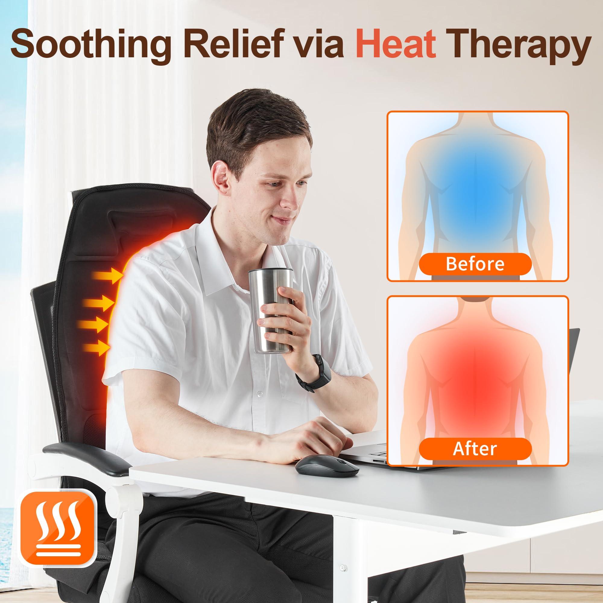 comrelax comrelax Back Massage Chair Pad with Heat