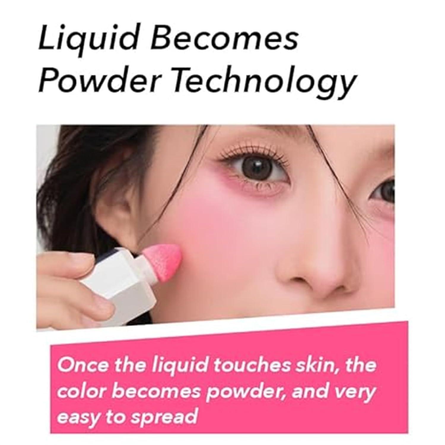 Krisuary Aztk Liquid Blush,Aztk Jello Color Liquid Blush,Aztk Blush Lotion,Matte Nude Pink Orange Makeup Blusher Cream,Liquid Blush With Sponge Head,Liquid Liquid Blusher (#07)