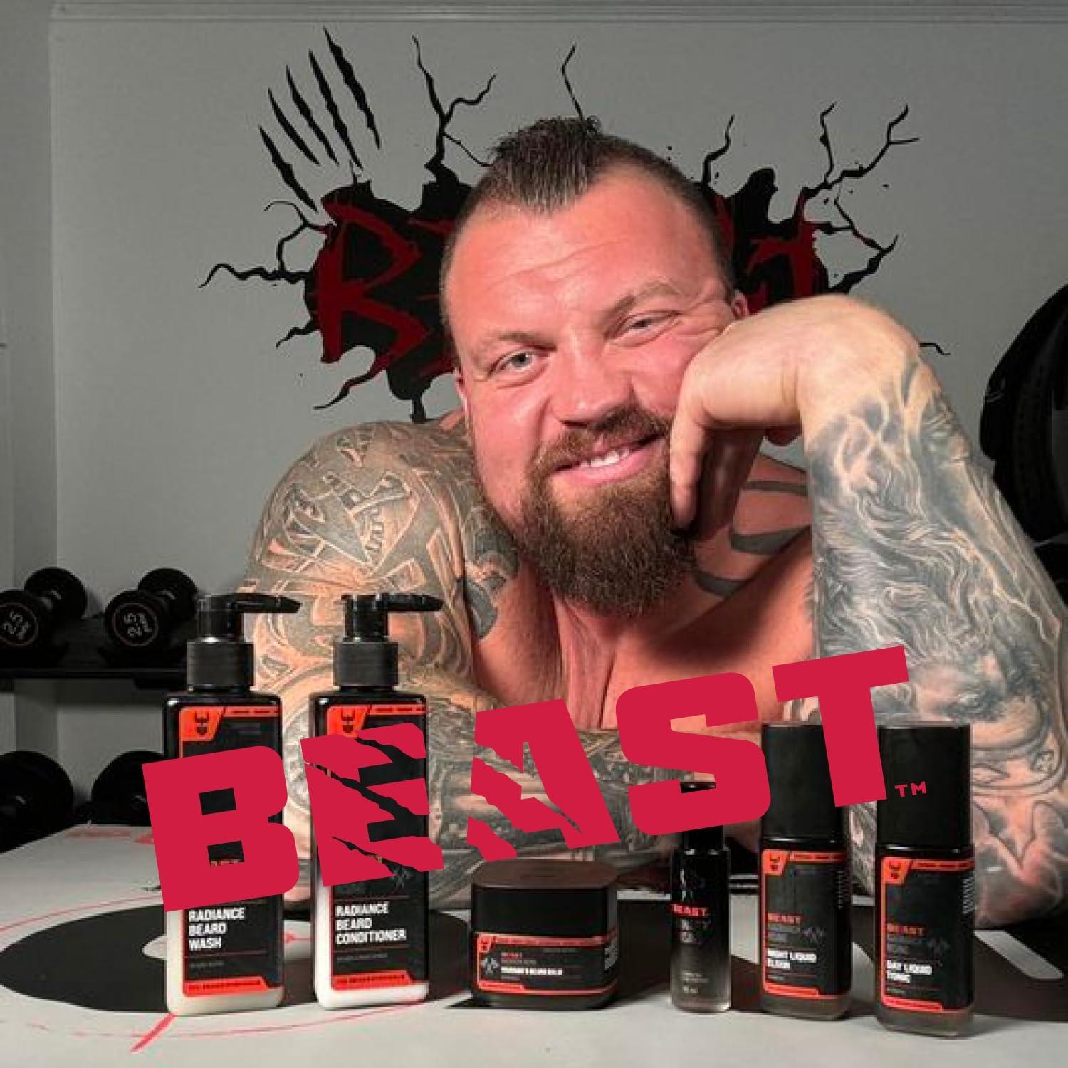 The Beard Struggle The Beast Beard Kit by Beard Struggle - Includes Beard Balm, Beard Wash, Beard Conditioner, Night & Day Beard Oil - Ragnarok Rising Eddie Hall Beast Line - Signature Edition - Beard Care Kit for Men