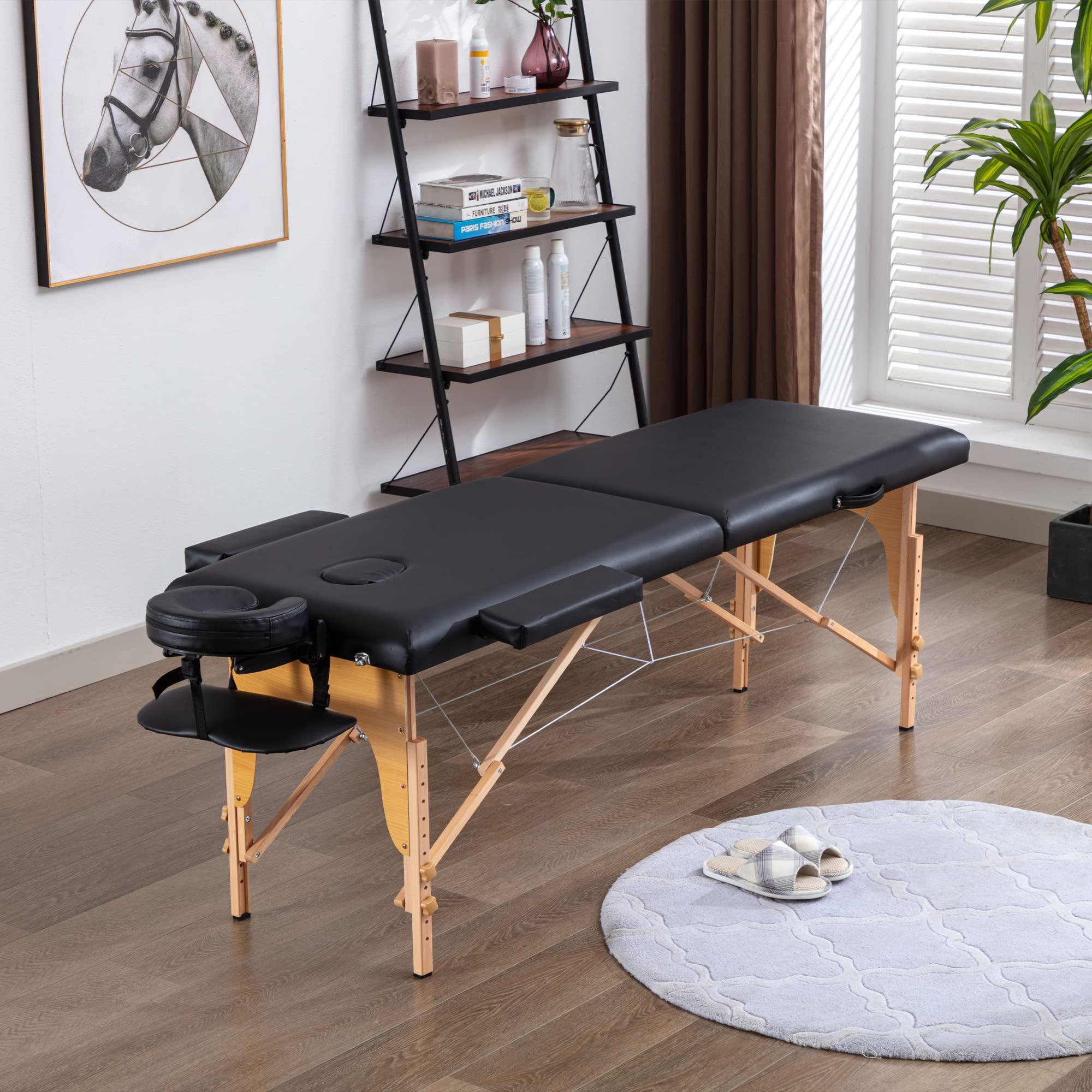 Anwick Anwick Massage Table Portable Massage Bed Lash Bed Facial Table Reiki Table SPA Beds for Esthetician Portable Height Adjustable Carrying Bag & Accessories 2 Section Shop & Home