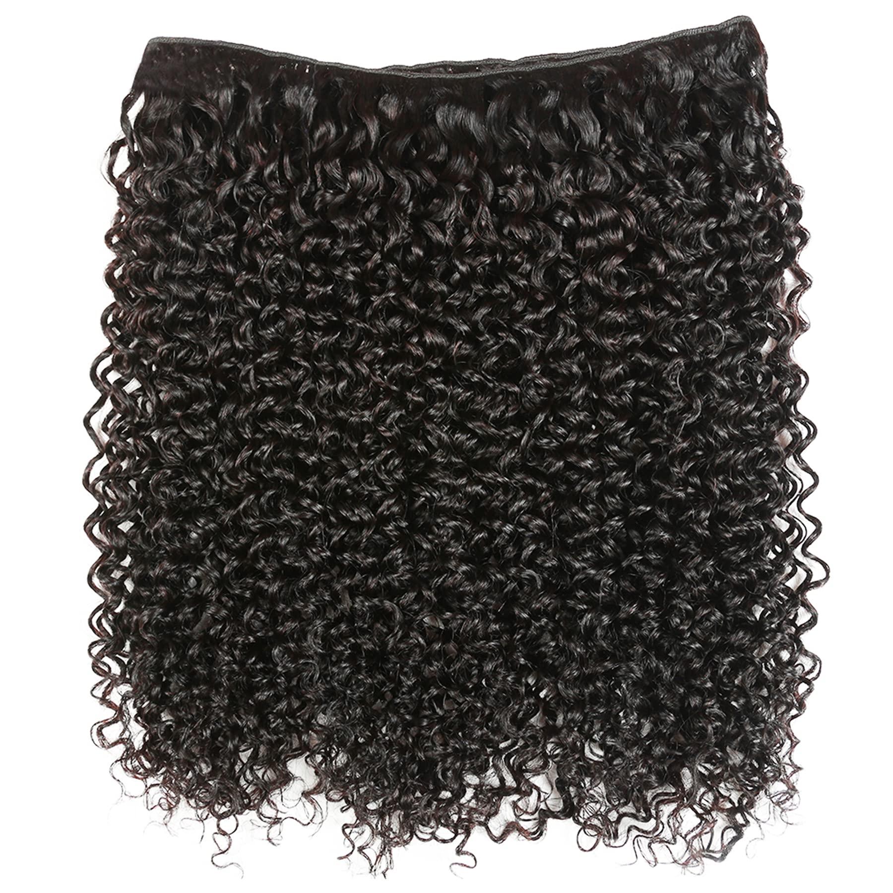 PIDIAUE PIDIAUE 18 18 18 inch Curly Hair Bundles Human Hair Kinky Curly Weave Bundles Jerry Curl Real Unprocessed Remy Hair 3 Bundles Extensions Natural Color