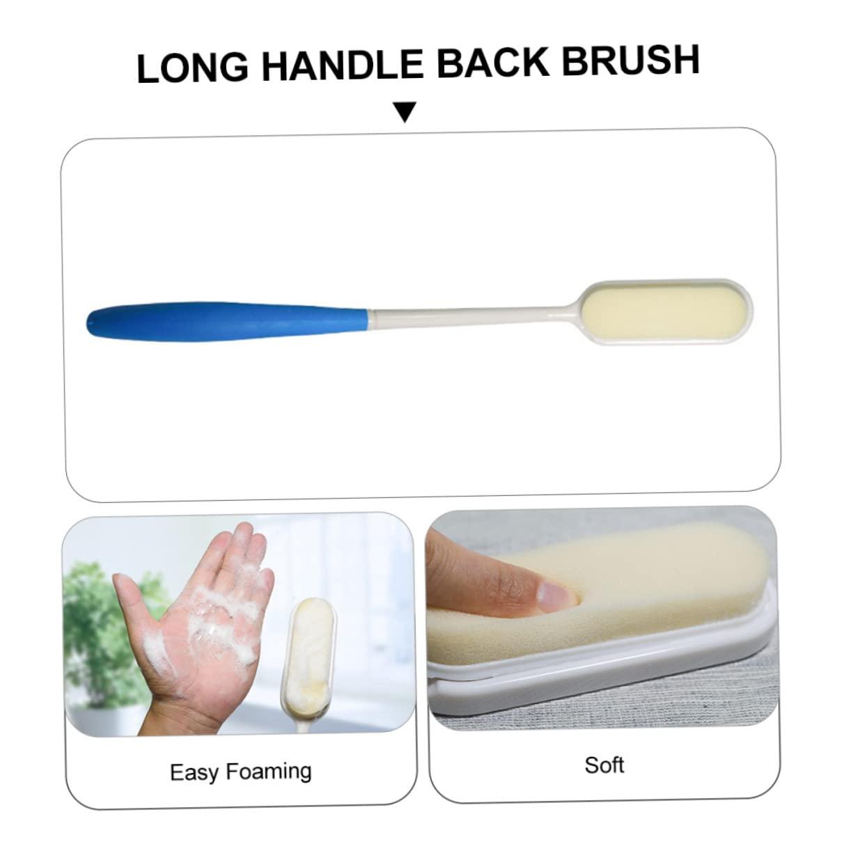 Beavorty 2 Pcs Back Scrubbing Brush Shower Brush Back Brush Body Brush with Long Handle Massage Brush for Bath Massaging Brush Back Scrubber