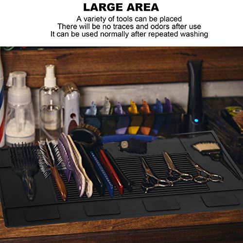 LeYantan Silicone Counter Mats, Salon Barber Work Mat, Kitchen Countertop Protector, Anti-Slip Flexible Rubber Work Mat, Thick Heat-Resistant, Service Mat For Kitchen, Coffee Bar, Restaurant