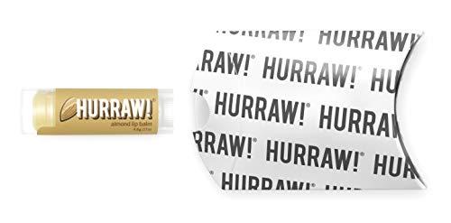 HURRAW! Hurraw! Almond Lip Balm: Organic, Certified Vegan, Cruelty and Gluten Free. Non-GMO, 100% Natural Ingredients. Bee, Shea, Soy and Palm Free. Made in USA
