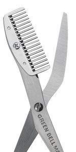 Seki EDGE Seki Edge Eyebrow Scissors Comb (SS-605) - Stainless Steel Eyebrow Trimmer Scissor Comb for Trimming Eye Brows, Beards, & Mustaches - for Men & Women - Made in Japan