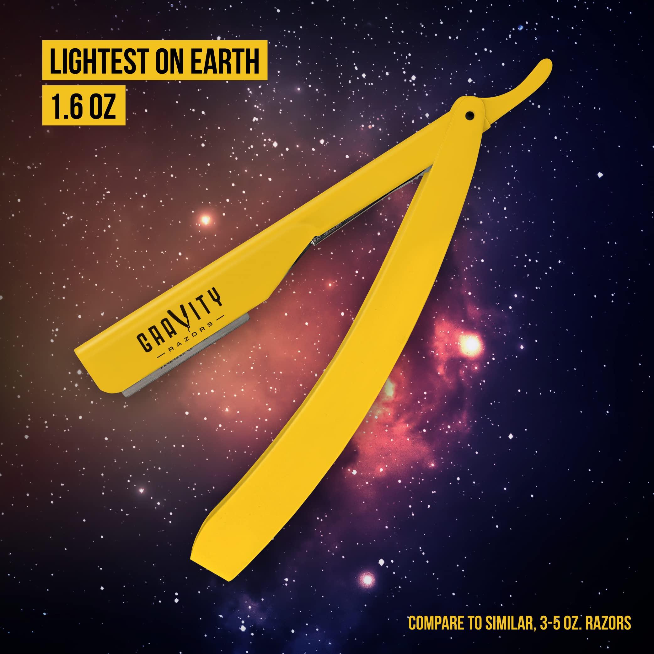 GRAVITY RAZORS Professional Straight Razor - Ultra Exposed Straight Razor Kit with 10 Gravity Premium Blades, 2mm Exposed ("The OG")