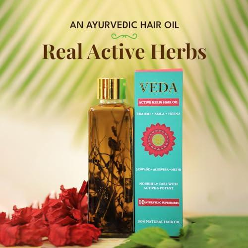 VEDA VEDA Active Herbs Hair Oil | Hair Growth Oil | Infused with Herbs | 200ml
