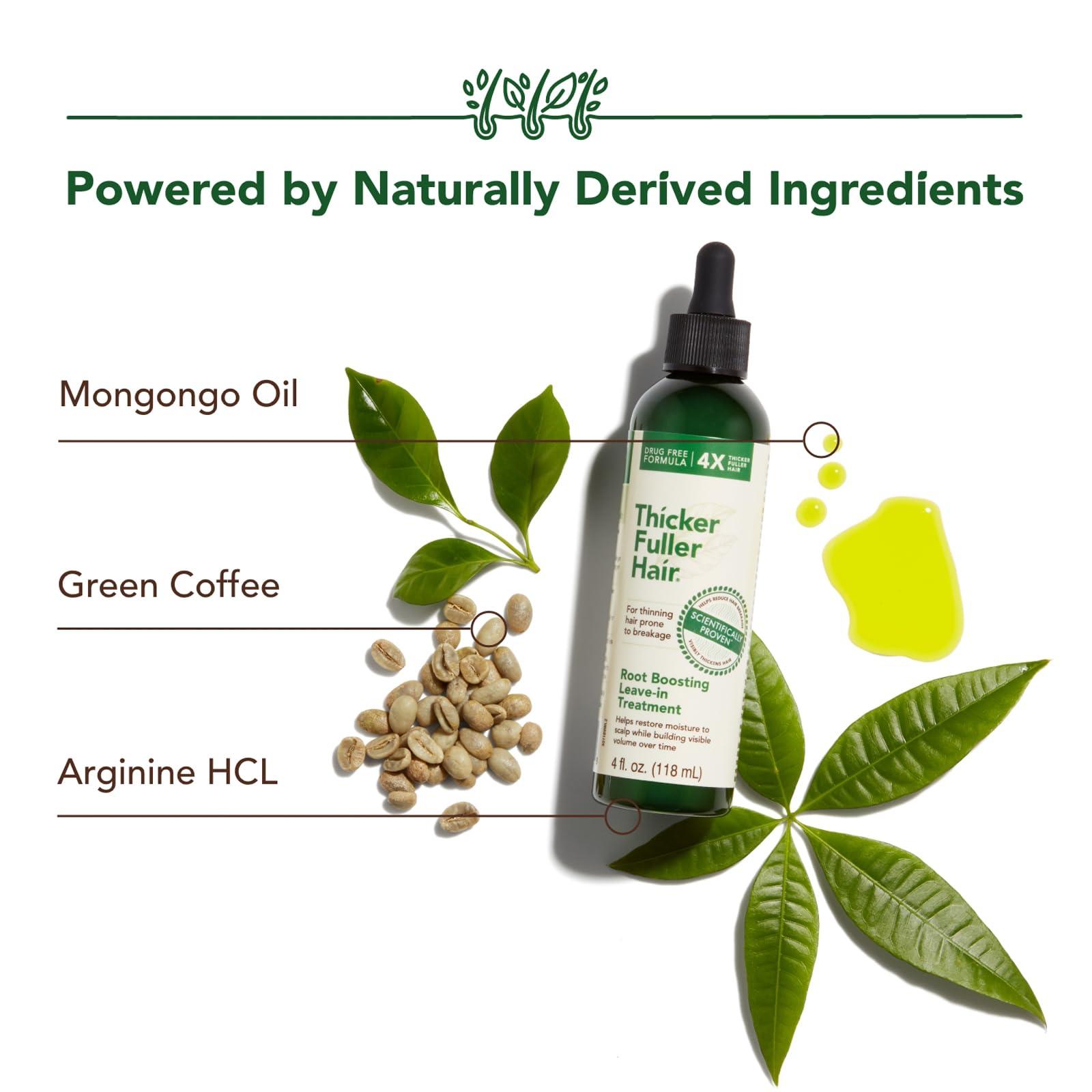 Thicker Fuller Hair Thicker Fuller Hair Set - Cleansing Shampoo - Root Boosting Leave-In Treatment - Hair Thickening Serum - Clarifying, Cleaning Formula - Natural Volume Booster - Fights Breakage - 3 pc