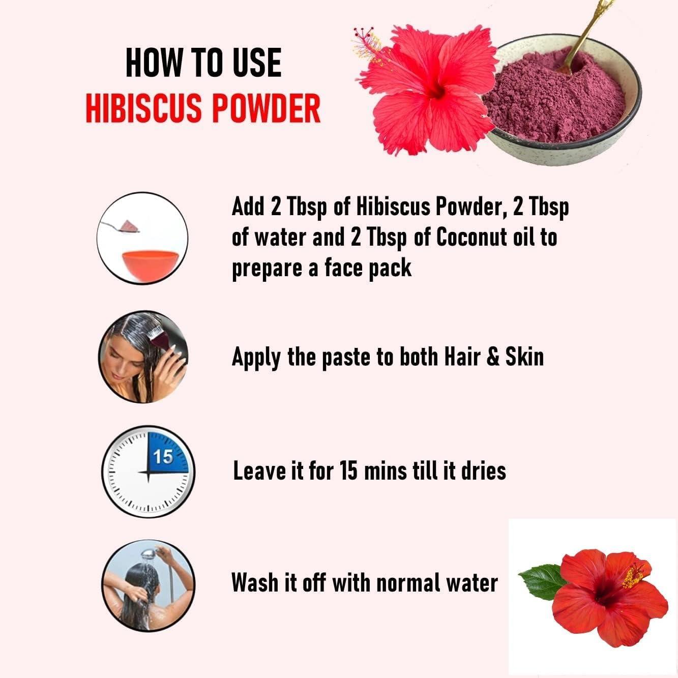 india Generic Hibiscus Flower Powder | Sembaruthi Poo Powder | Hibiscus rosasinensis Flower -100g