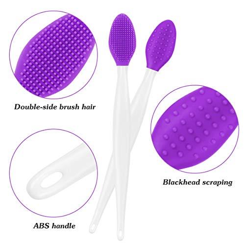 Aooba Aooba 6PCS Lip Scrub Brush, Double-Sided Soft Silicone Exfoliating Lips Brushes Tool for Smoother Skin and Lip Exfoliator Treatment