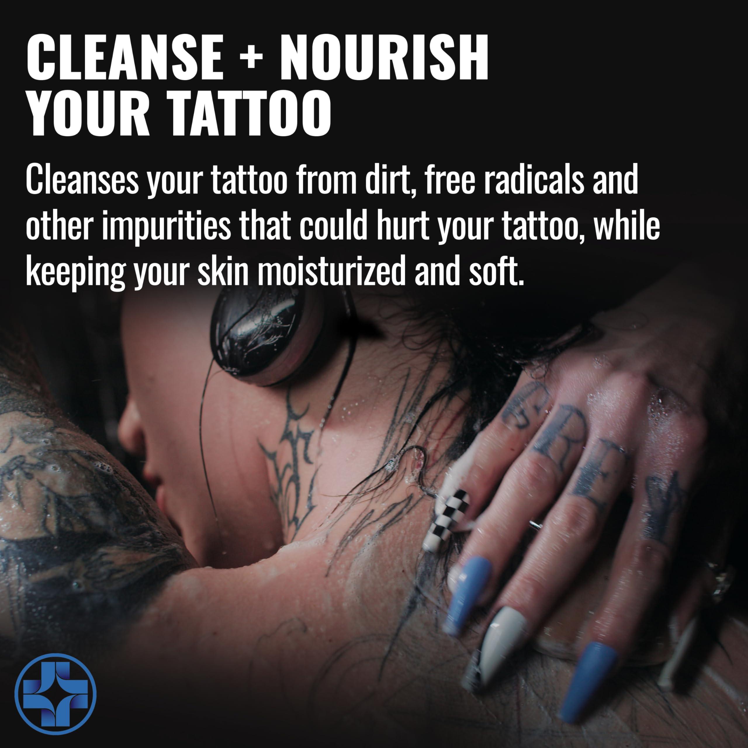 Saniderm Saniderm Face & Body Bar, Cleansing Soap with Citrus Scent (1 Bar) Hydrates and Heals Tattoos With Nourishing Sea Buckthorn Oil + Omega 7