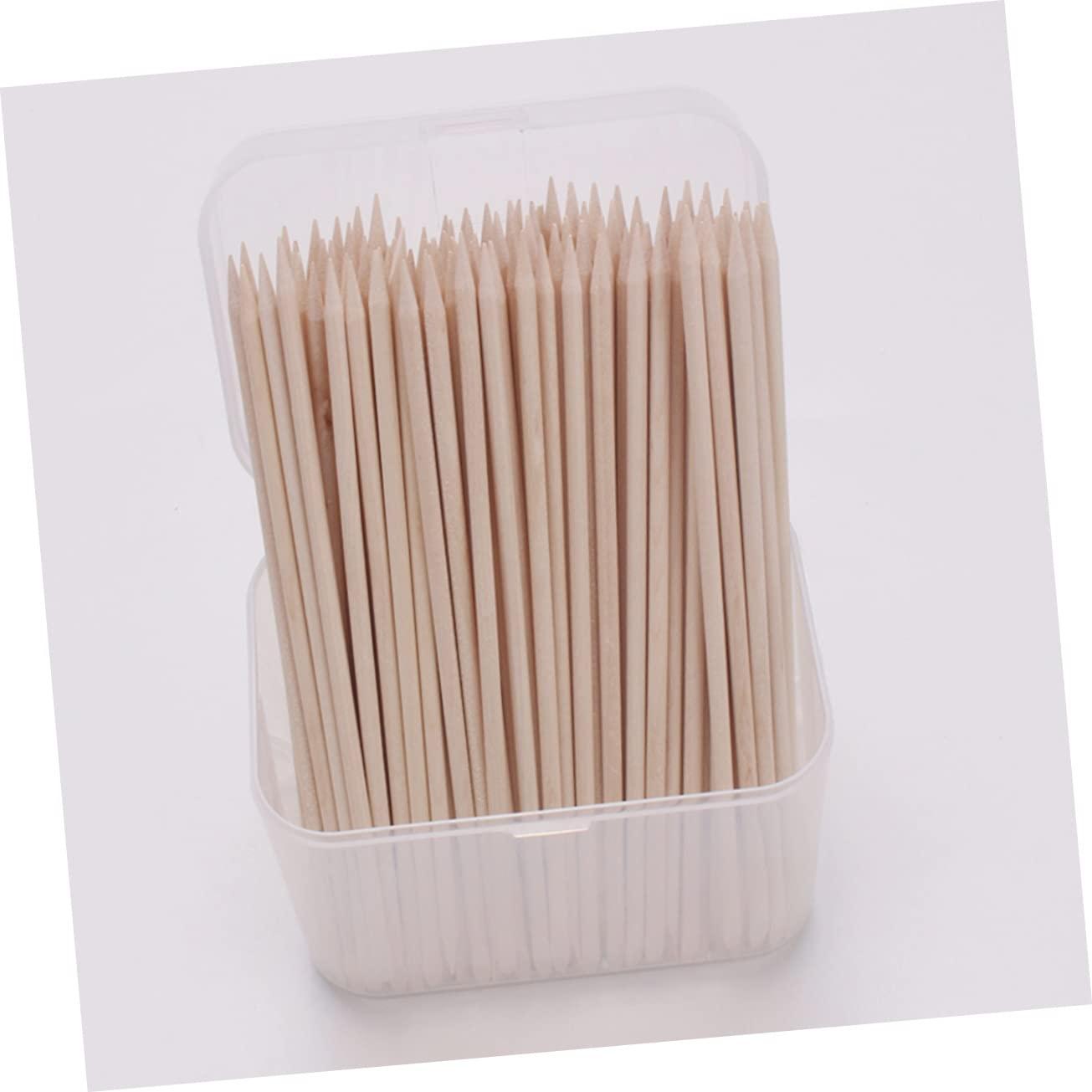 Hemoton Hemoton Nail Wooden Stick 200pcs Manicure Pushers Wooden Nail Art Tools Set Cuticle Cleaning Stick for Home and Shop