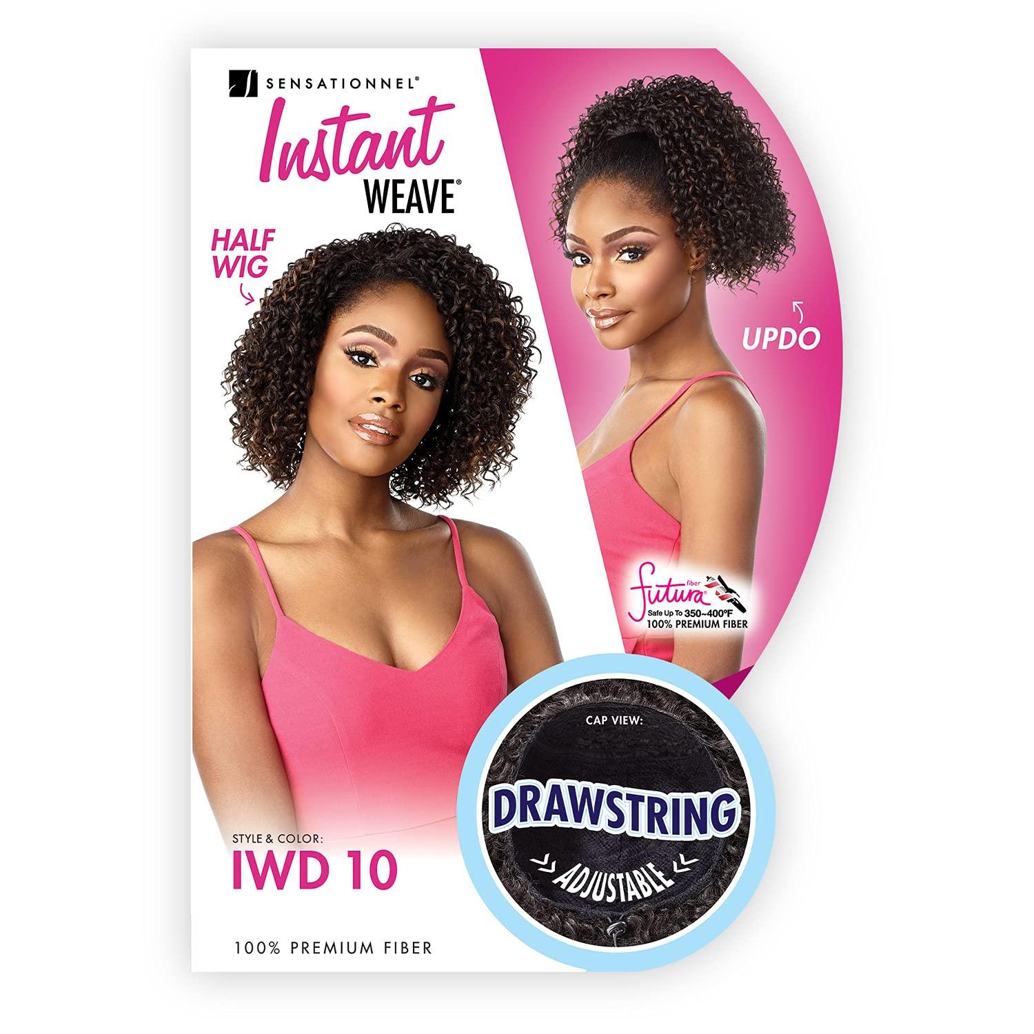 Sensationnel Sensationnel Instant Weave Synthetic Half Wig with Drawstring Cap - IWD 10 (1B Off Black)