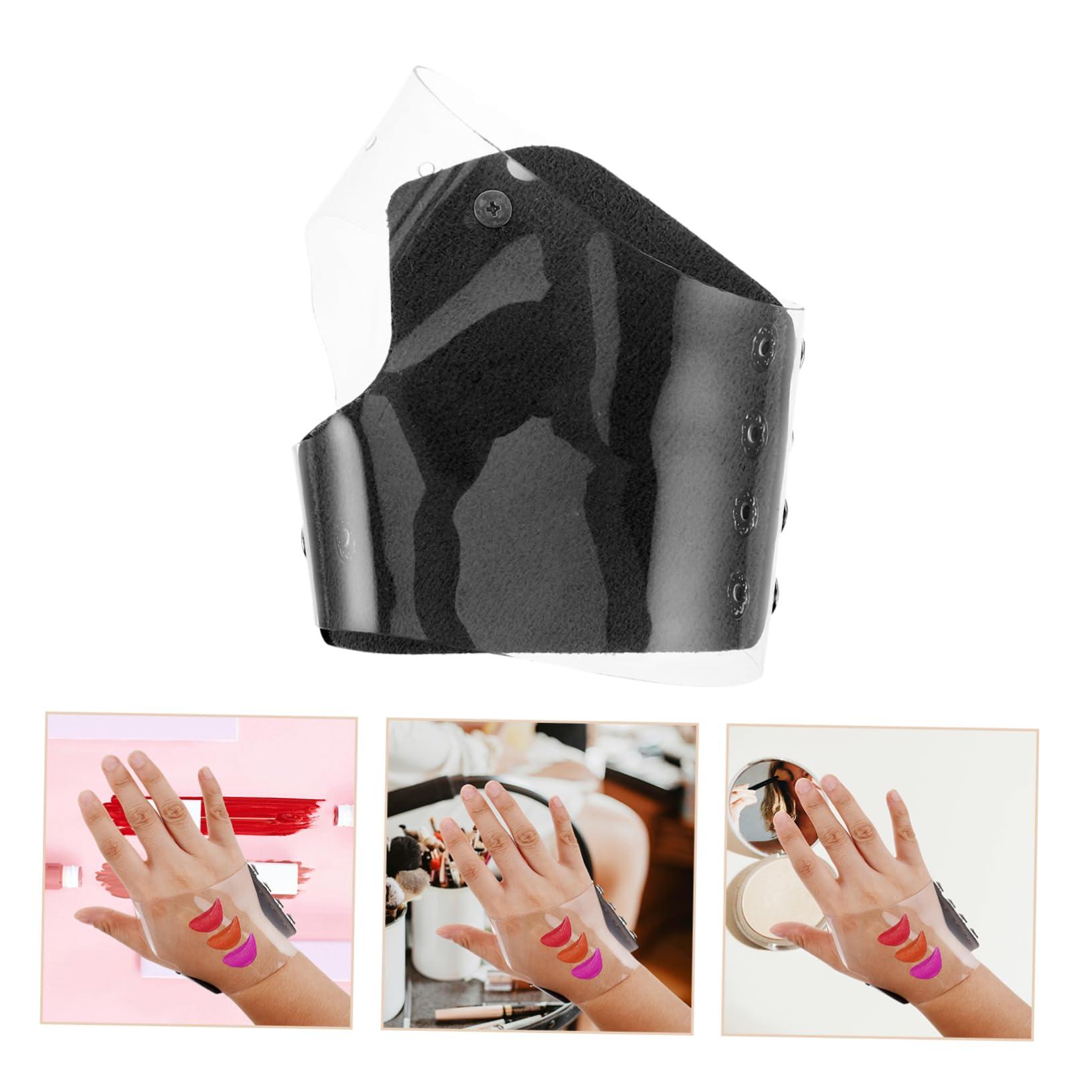 Didiseaon Didiseaon Makeup Palette Gloves for Nail Tech Nail Pallet for Nail Art Makeup Tools Makeup Brishes Makeup Mixing Palette Blending Plate Makeup Small Makeup Mixing Tray Makeup Plate Black Pu