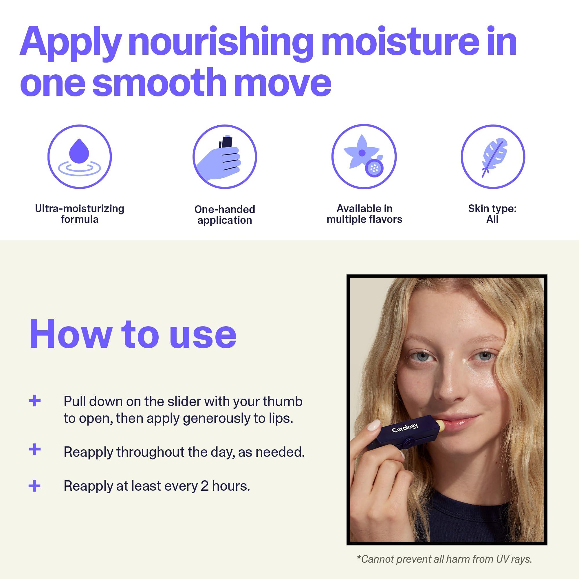 Curology Curology Lip Balm, Nourishing Hydration for Dry Chapped Lips, Shea Butter Softens and Smooths, Subtle Mint