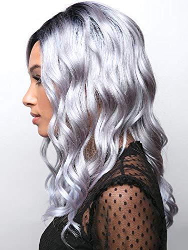 Rene of Paris Layla (Exclusive) Lace Front & Monofilament Part Synthetic Wig by Rene of Paris in Smoky Gray-R, Length: Long