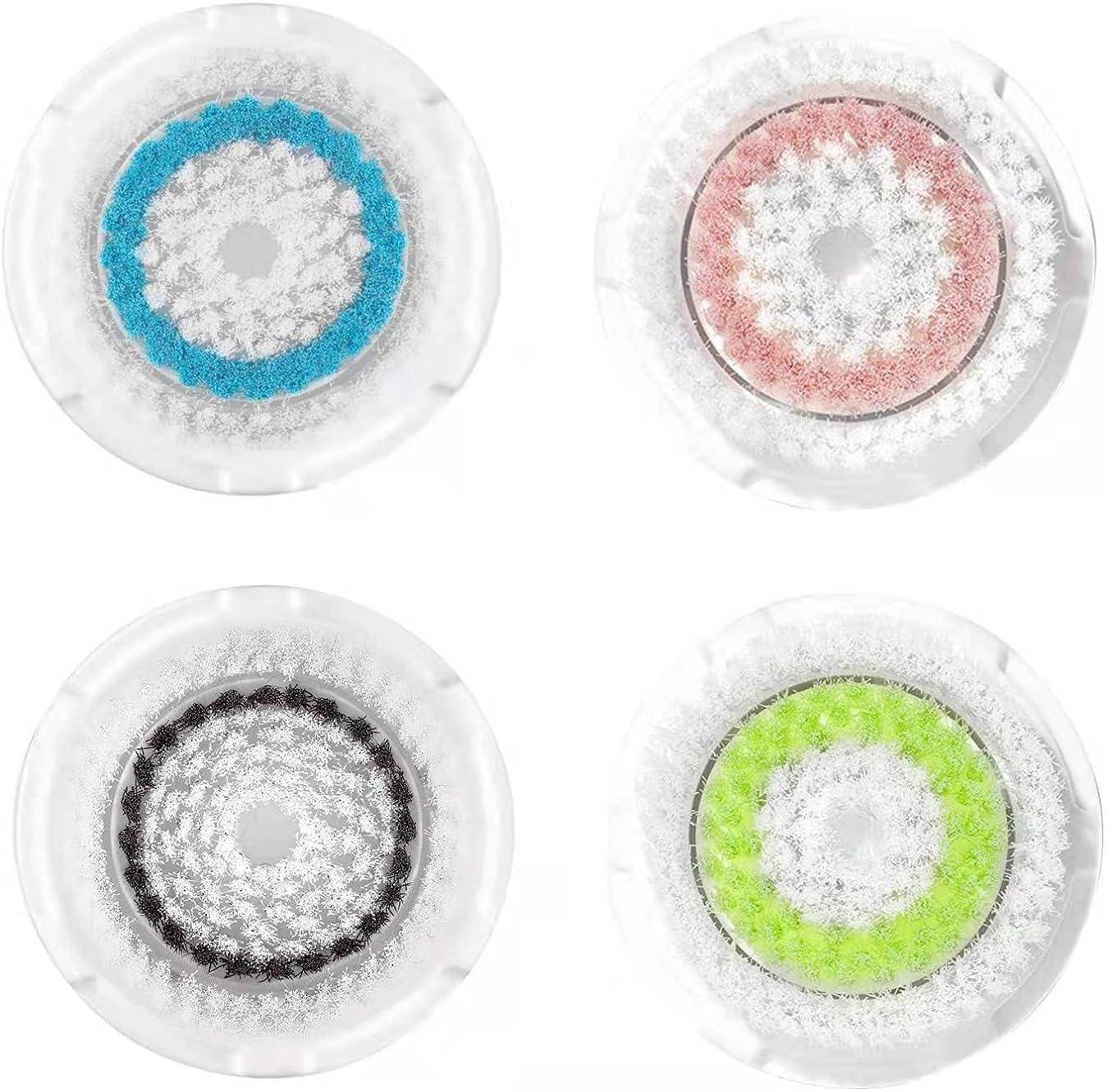 Brushot Brushot Brush Head Replacements Set Compatible with Clarisonic Mia 1, Mia 2, Mia Fit, Alpha Fit, Smart Profile Uplift and Alpha Fit, 4 Pack