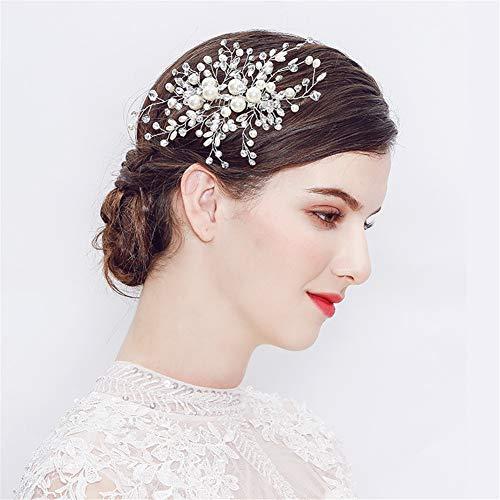 Aimeely Aimeely Gorgeous Bridal Rhinestone Crystal Hair Comb Pearl Wedding Hairpieces