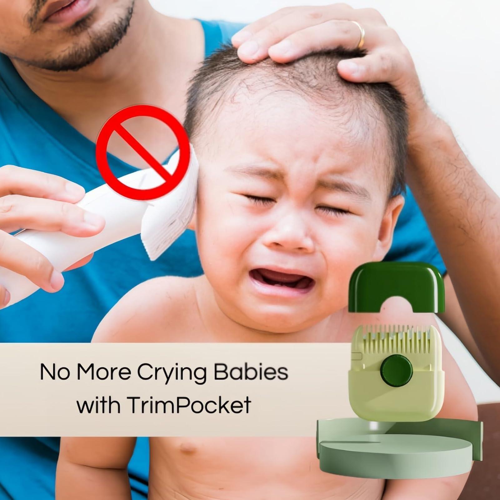 Generic Trimpocket Hair Trimmer/Comb Kids, 2 in 1 Hair Trimmer, Double Sided Hair Razor Comb Cutter, with Cover, Blades Replaceable (Green 1PCS)