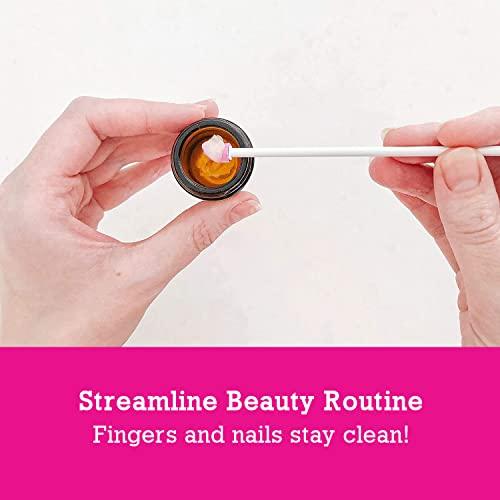 Spatty Spatty Lip Gloss Tiny Beauty Spatula (6 Inch Pink) Shark Tank Mom Made Scrape Last Drop of Lipstick, Mini Spatula Makeup, Long Makeup Spatula, Scoop for Makeup, Makeup Stocking Stuffer, Makeup Spatula