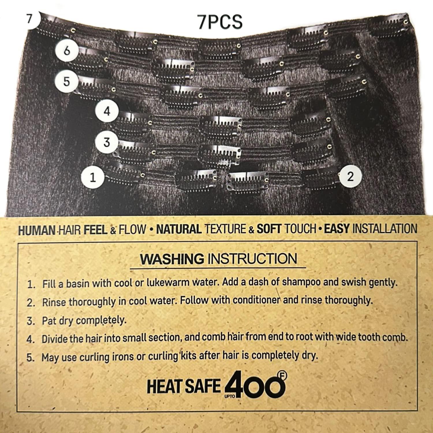 Zury Royal Zury Weave Natural Dream Silk Press Clip On 7Pcs Deep Wave 24\" (OREO CARAMEL(27/30/613))