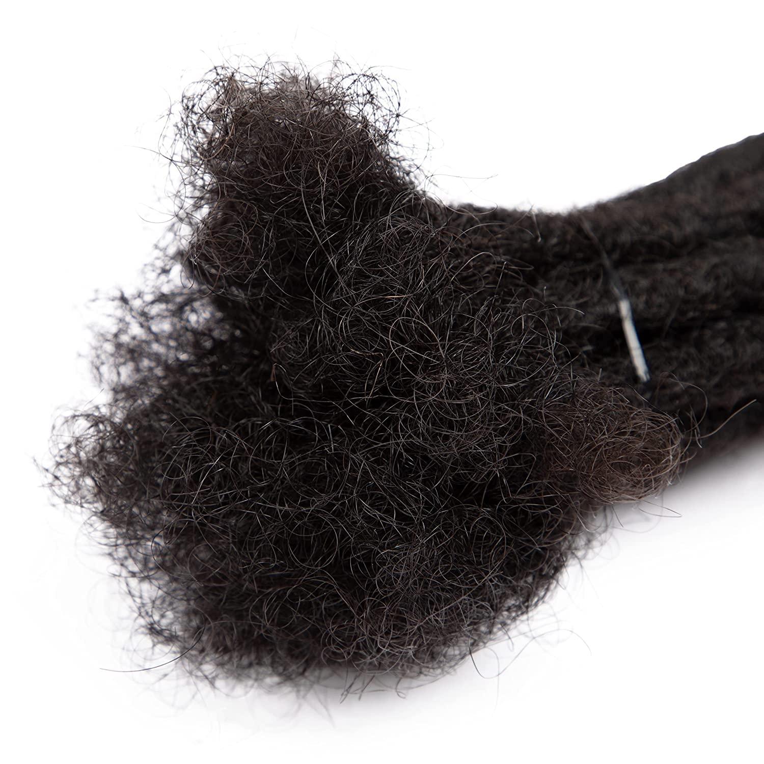 Kbeth Kbeth 0.8cm Diameter Loc Extension 100% Human Hair Dreadlock Extensions for Man/Women Full Head Handmade loc Extensions Bundles Can Be Dyed Bleached Curled and Twisted 0.8cm 8 Inch 60 Strands