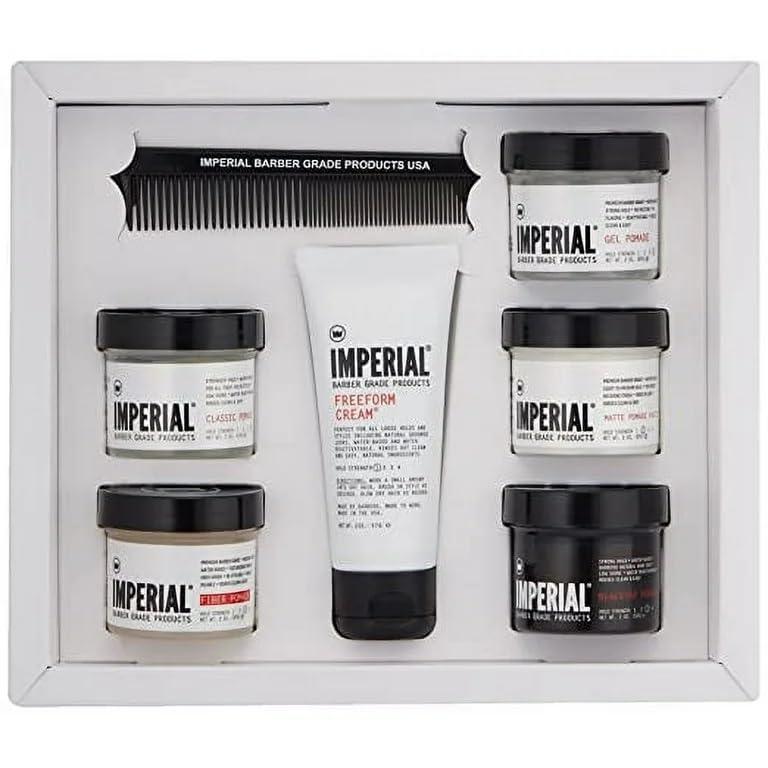 Imperial Barber Imperial Barber Travel Assortment/Gift Set Men\'s Traveling Hair Style -Classic, Fiber, Gel & Blacktop Pomade, Matte Pomade Paste, Freeform Cream, Comb