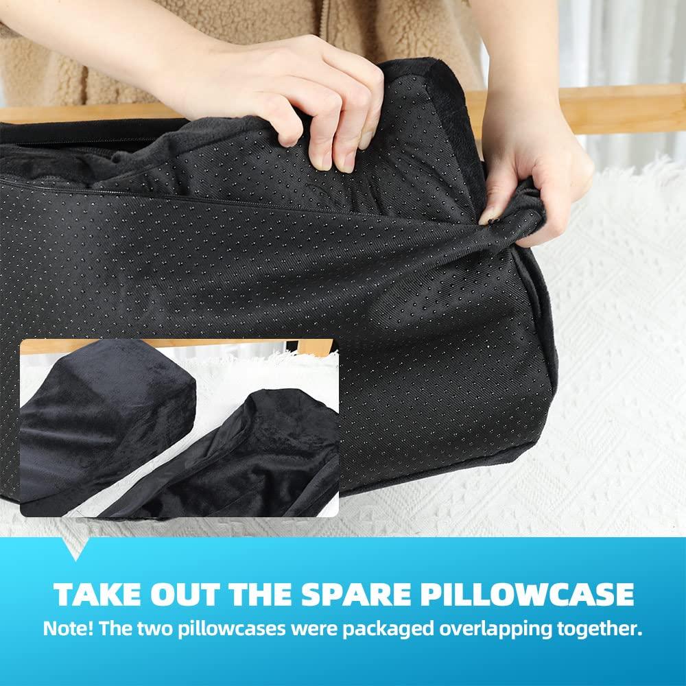 Onism Onism Wipeable PU Leather Lash Bed Cover & Lash Pillows with 2 Removable Pillow Covers, Perfect for Eyelash Extensions Salons Spa, Black