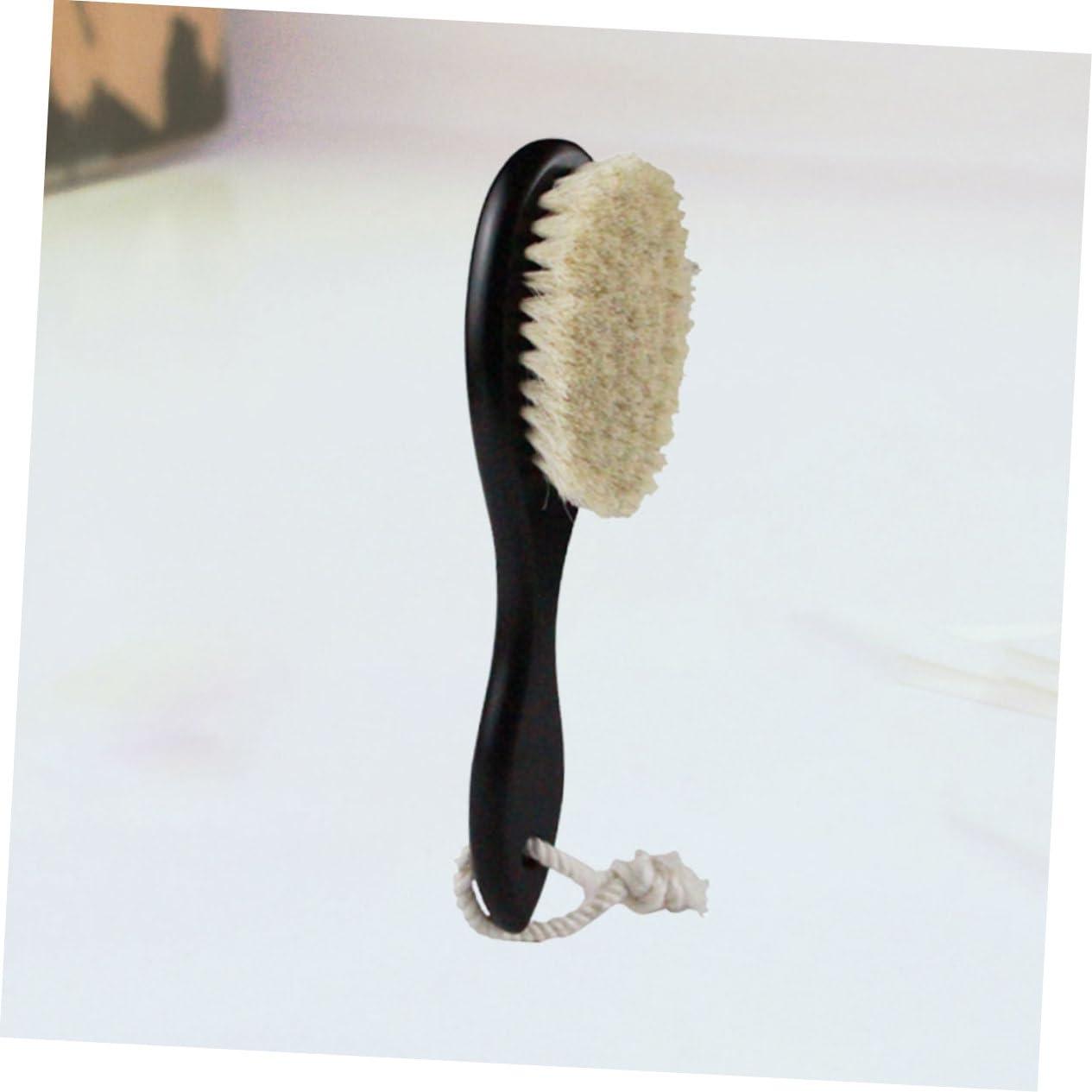 FOMIYES 2pcs Mustache Bush Men Beard Brush Men Face Clean Brush Wool Brush Shaving Brush