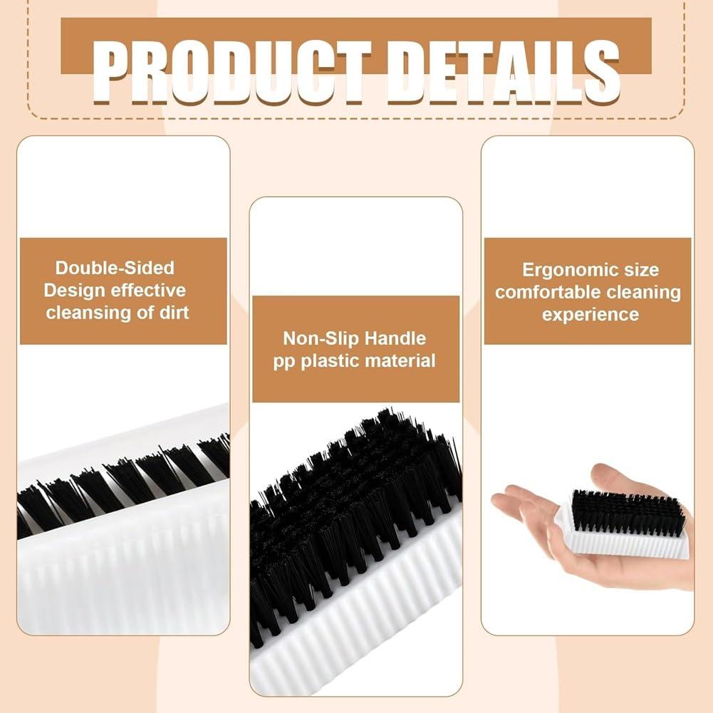 Darfooper 2PCS Nail Brush Surgical Scrub Brushes Two-Sided Stiff Hand and Nail Brush Non-Disposable Sterile Hand Scrubber with Nail Cleaner Hand and Nail Cleaning Brush Fingernail Brushes Nail Scrub Brushes