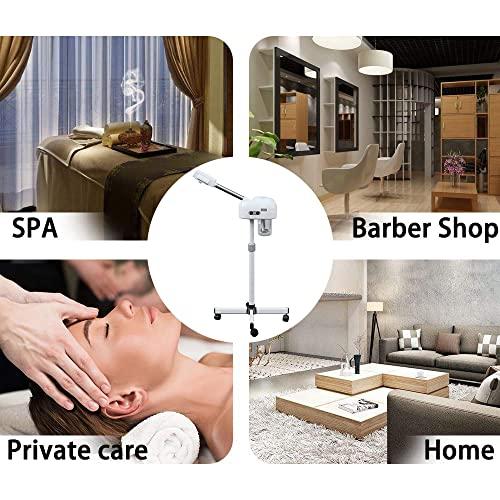 SanBouSi Professional Ozone Facial Steamer Machine Mist Face Steamer with 360 Rotatable Sprayer for Beauty Salon, Spa, Esthetician Steamer 800w