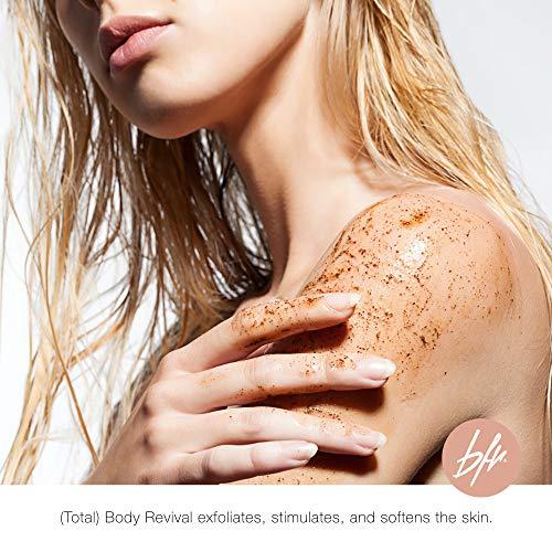 Beauty For Real Beauty For Real (Total) Body Revival - Exfoliating Coffee Body Scrub - Softens Skin - With Raw Sugar & Organic Coffee - Light Scent of Sugar, Guava & Nectarine - Made in the USA - 6.0 oz
