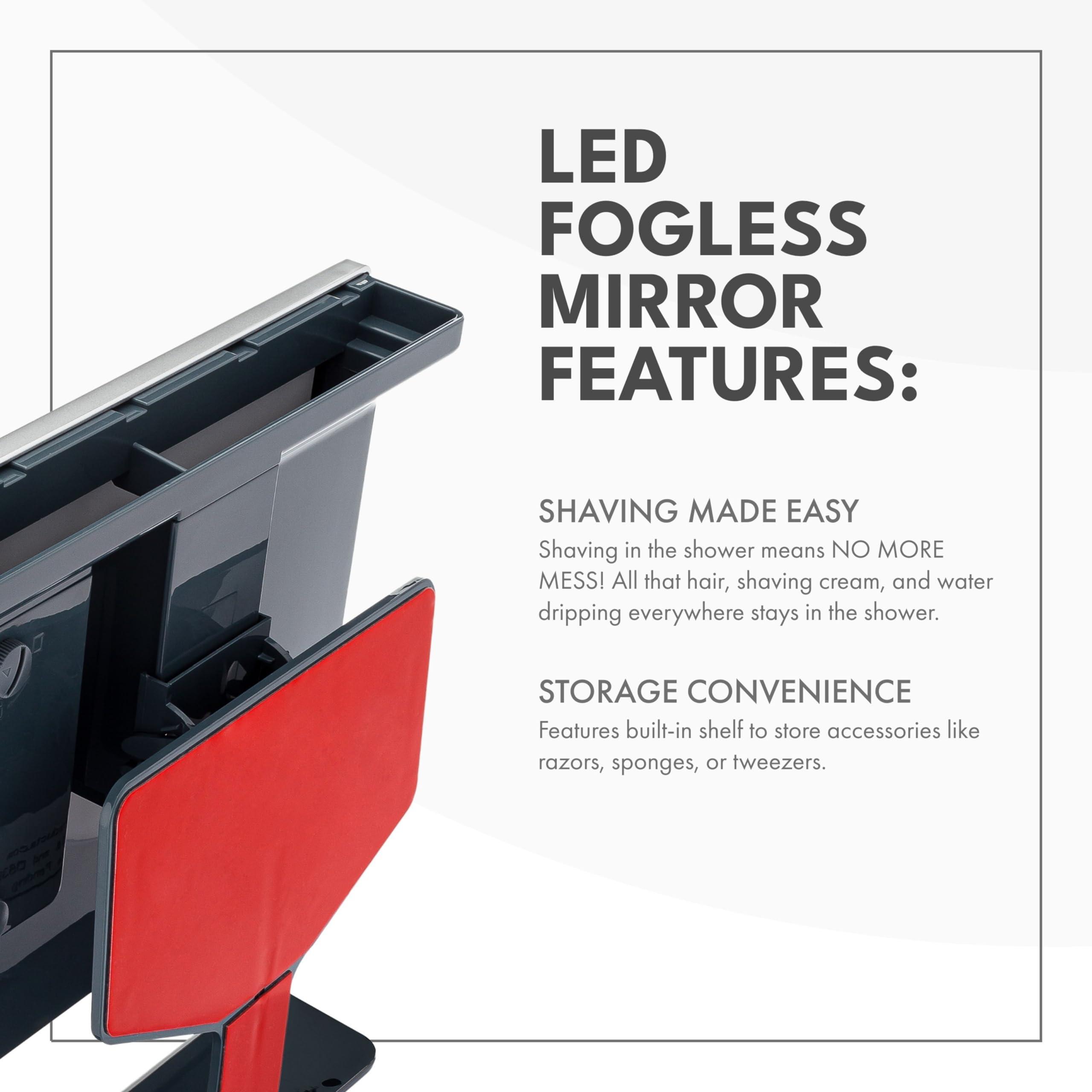 ToiletTree Products ToiletTree Products Original LED Fogless Shower Mirror with Squeegee