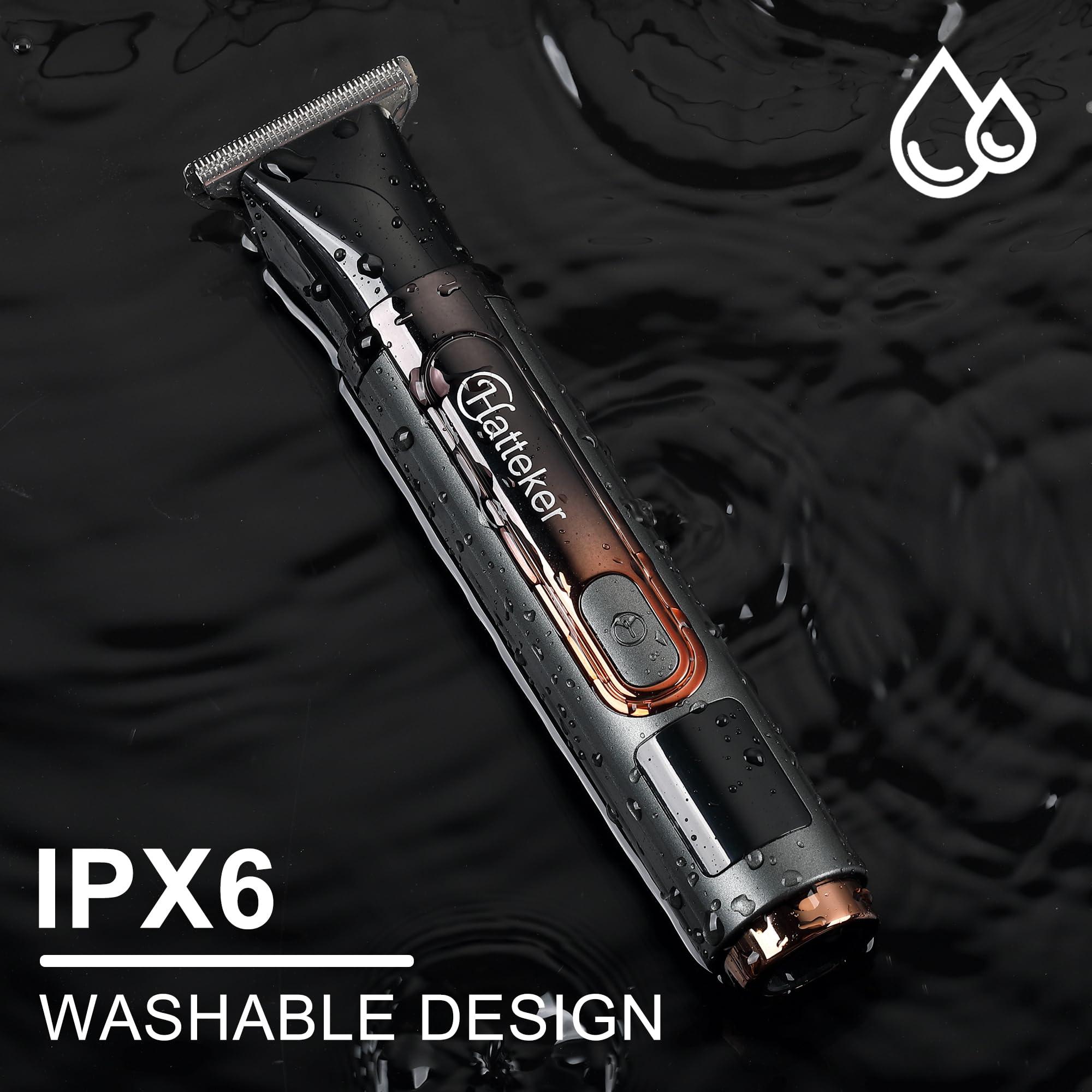 Hatteker Hatteker Upgraded Mens Electric Back Shaver Body Grooming kit Body Trimmer Facial,Arm,Chin Beard Trimmer Cordless Hair Clipper with Adjustable Extension Handel Waterproof LED Display