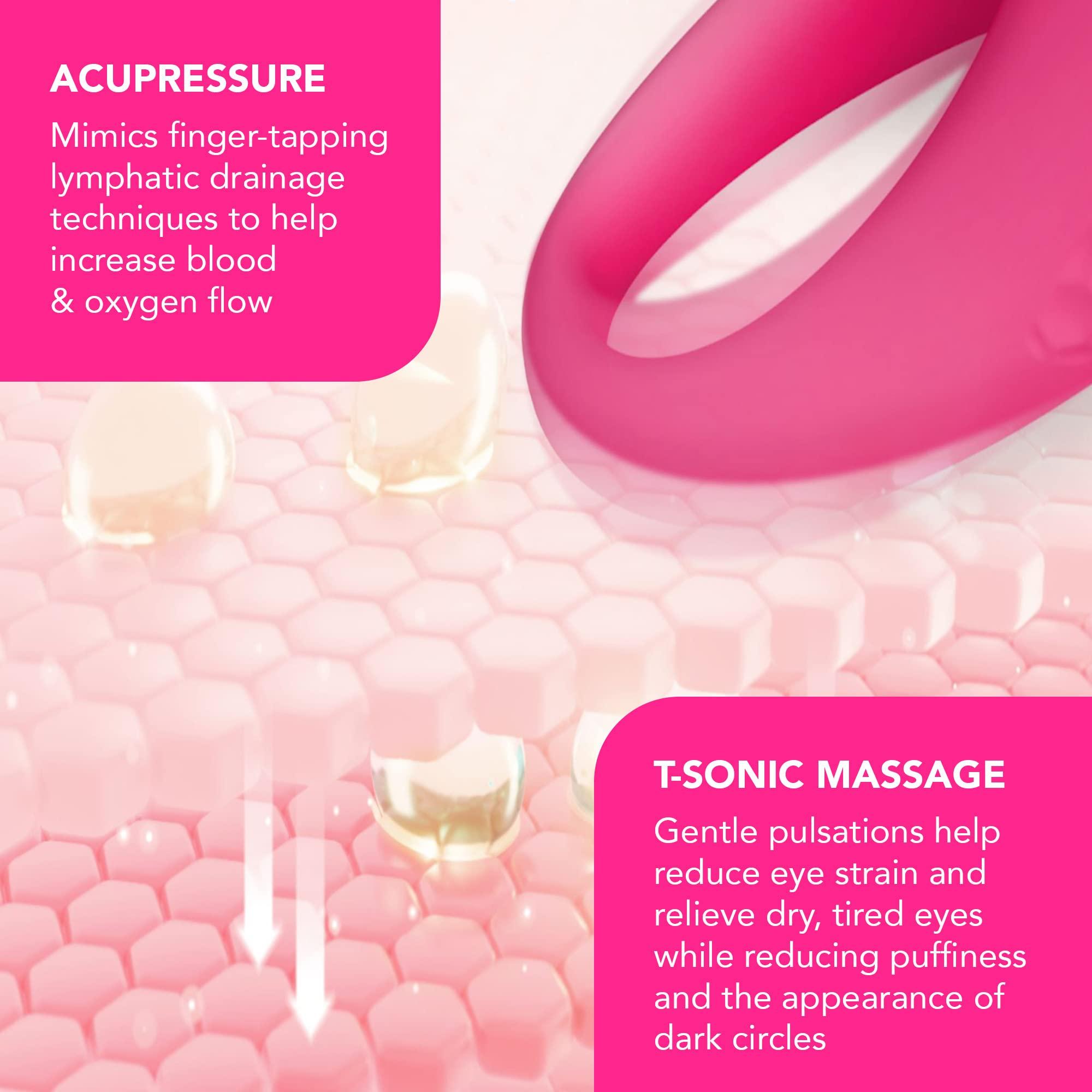 FOREO FOREO IRIS 2 Lymphatic Drainage Eye Massager | Dark Eye Circle Remover & Eye Bags Remover | Enhanced Under Eye Cream Absorption | Anti Wrinkle Eye Puffiness Reducer | 2-year Warranty | Fuchsia