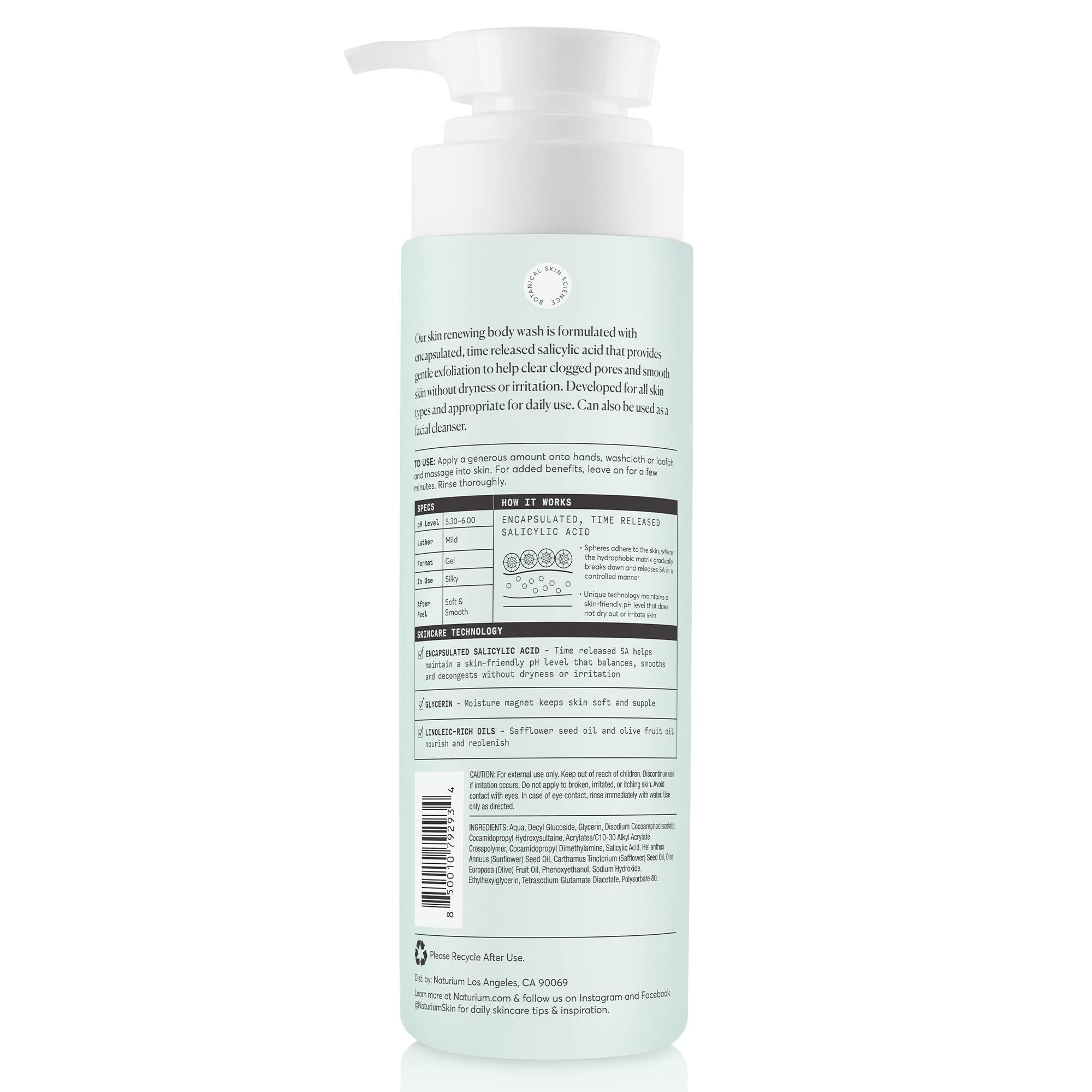 Naturium Naturium The Perfector Salicylic Acid Body Wash, Gentle & Smoothing Cleanser, 16.9 oz