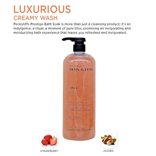 Pecksniff\'s Pecksniff\'s Strawberry and Jojoba Brightener Exfoliating Shower Gel | 1000 ml / 33.80 Fl Oz