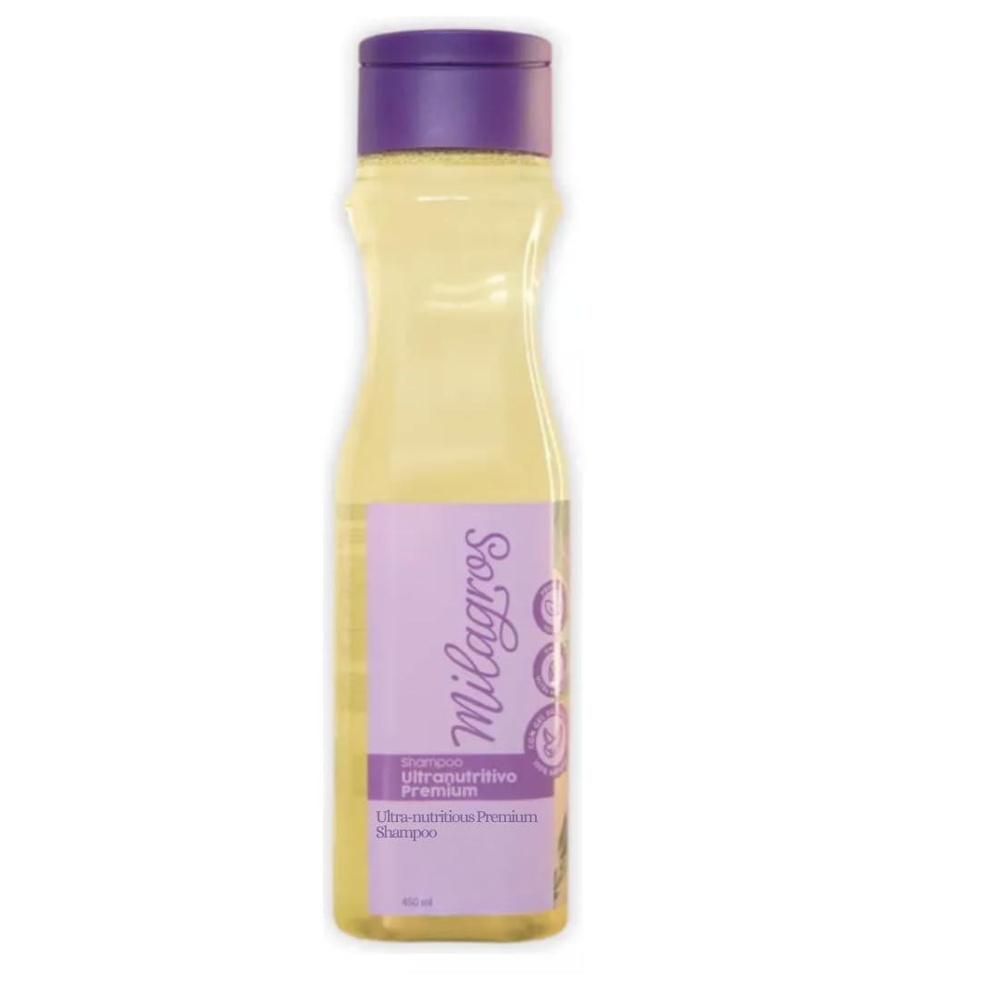 Milagros Enterprise Group S.A.S 2 Pack Ultranutritivo Premium Milagros Shampoo 15.2 oz - | Ideal for daily washing, Rosemary and Quina | Colombia Shampoo Milagros hair care