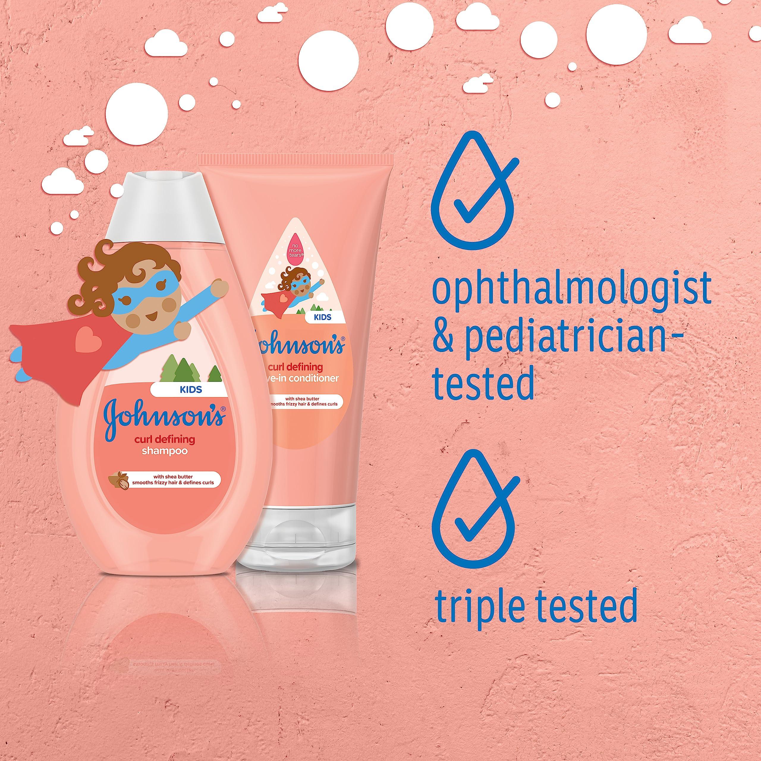 Johnson\'s Baby Johnson\'s Baby Curl Defining Tear-Free Kids\' Leave-in Conditioner with Shea Butter, Paraben-, Sulfate- & Dye-Free Formula, Hypoallergenic & Gentle for Toddlers\' Hair, 6.8 fl. Oz (Pack of 2)