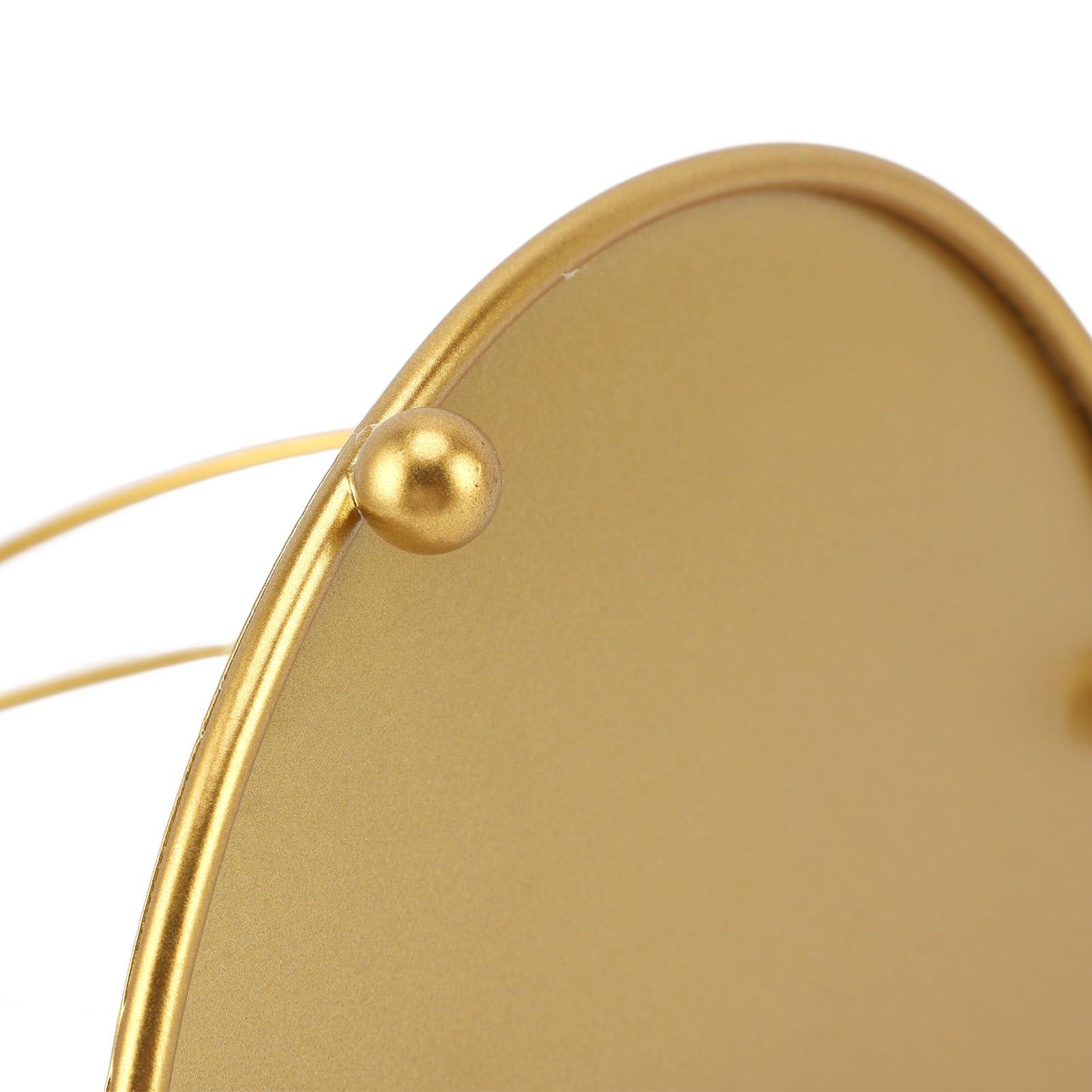 Generic Gold Bird Cage Makeup Display Stand, Iron Multifunctional Cosmetic Organizer for Bathroom, Space Saving Birdcage Shelf for Toiletries (Single Layer)