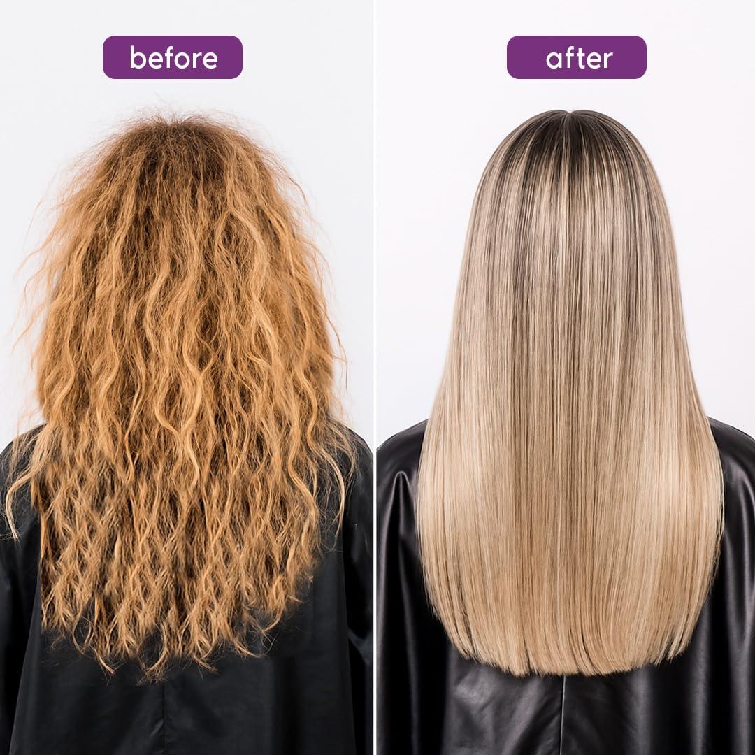 I Belli Capelli Ravenna B-tox Blond Kit - Hair Botox Treatment (1 Kg/35.2 Fl Oz) Formaldehyde-Free + Hair Mask for Damaged Hair (1,5 Kg/ 52.9 fl oz) - Straightening, Intense Shine & Moisture for Blondes