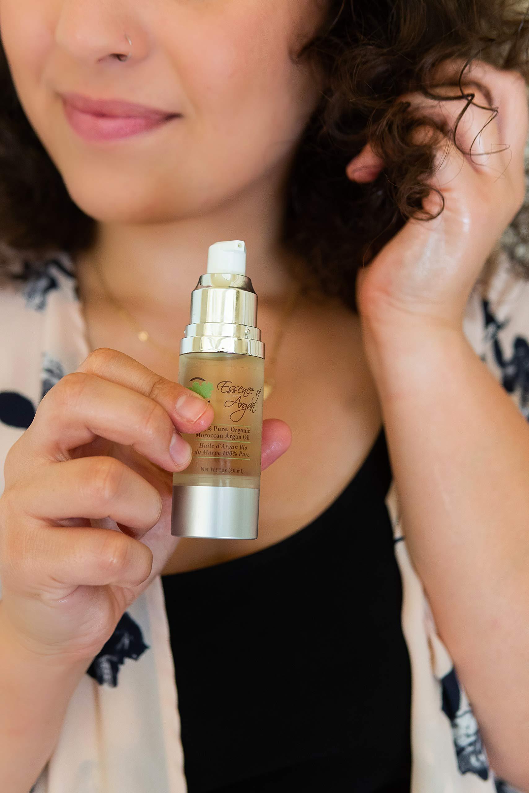 Essence Of Argan Essence Of Argan 100% Pure Moroccan Organic Argan Oil - Natural EcoCert Oil that Nourishes, Conditions and Moisturizes Your Skin, Hair and Nails