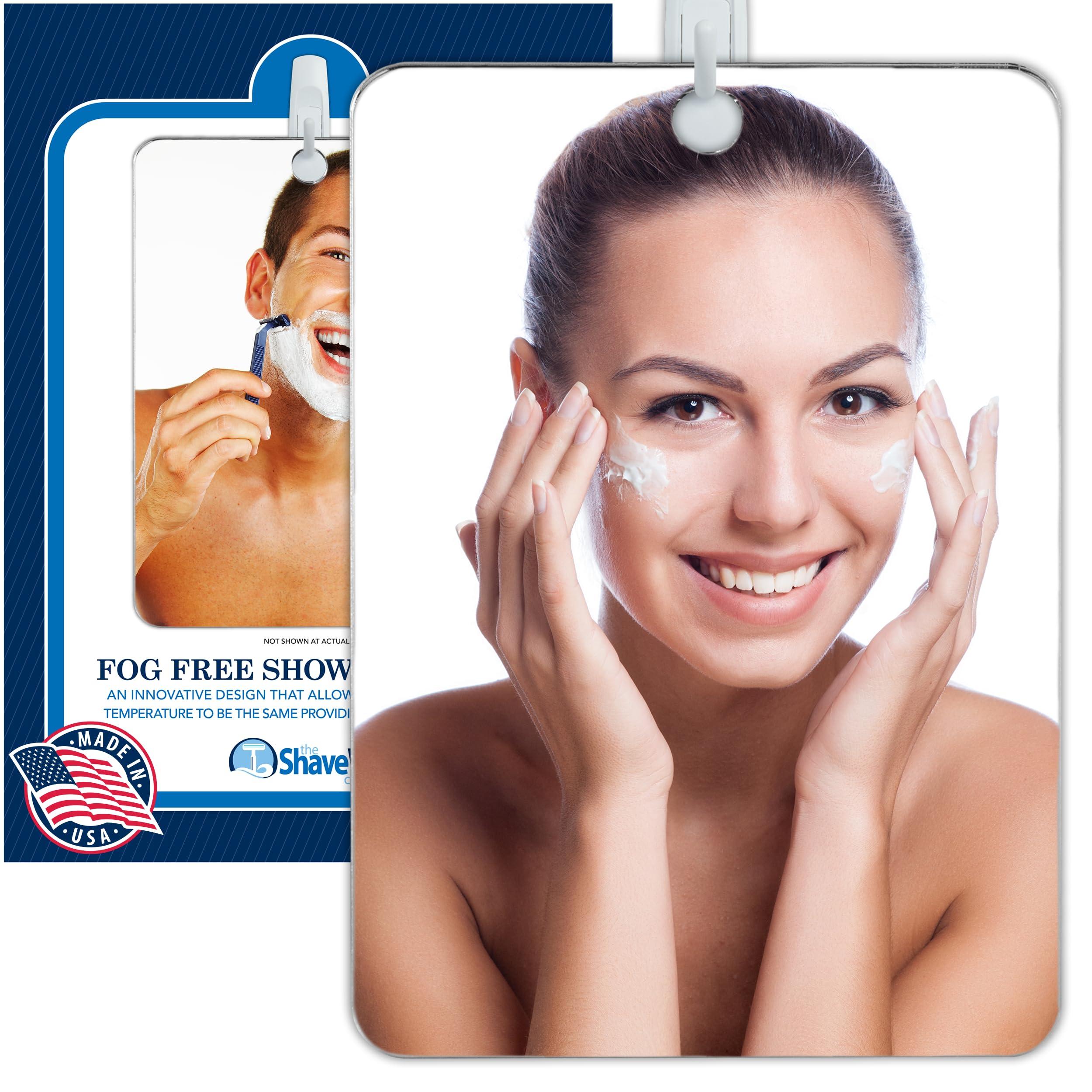 The Shave Well Company The Shave Well Company XL Anti-Fog Shaving Mirror | Fogless Hanging Bathroom Shower Mirror with Handheld Option for Men and Women | Fog Free & Includes Long-Lasting Removable Adhesive Hook